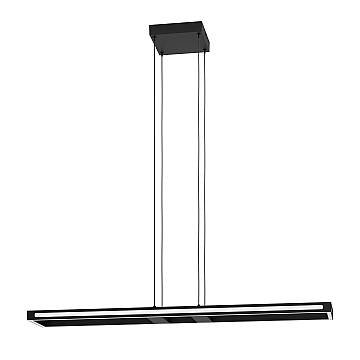 Sospensione Contemporanea Salvilanas-Z Alluminio Nero 1 Luce Led 33W