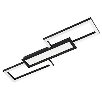 Plafoniera Moderna Monirote Acciaio Nero Luce Led Integrato 37W Plafoniera Moderna Monirote Acciaio Nero Luce Led Integrato 37W