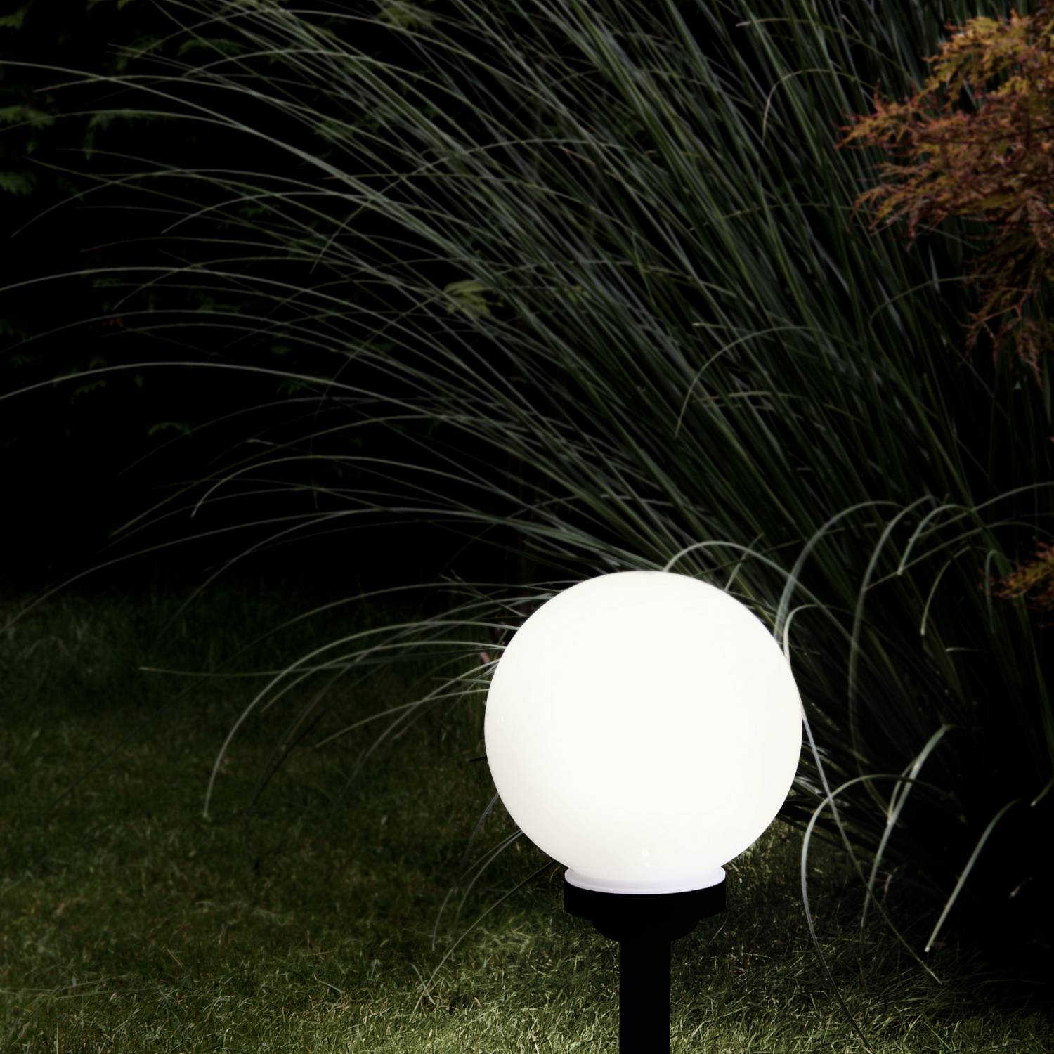 Esterno Solare Moderno Puglia Plastiche Nere Bianco Led 0,2W Ip44 Small 22442