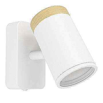 Faretti E Spot Moderno Consuma Metallo Bianco Legno Marrone 1 Luce Gu10 Ip44 Faretti E Spot Moderno Consuma Metallo Bianco Legno Marrone 1 Luce Gu10 Ip44