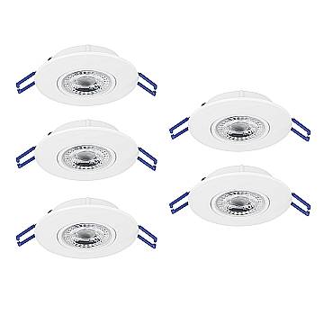 Faretto Incasso Moderno Gedrez Plastiche Bianche Trasparente Led 4,9W 2600Lm Faretto Incasso Moderno Gedrez Plastiche Bianche Trasparente Led 4,9W 2600Lm