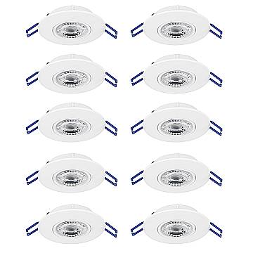 Faretto Incasso Moderno Gedrez Plastiche Bianche Trasparente Led 4,9W 5200Lm Faretto Incasso Moderno Gedrez Plastiche Bianche Trasparente Led 4,9W 5200Lm