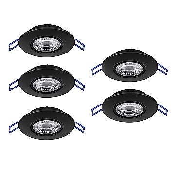 Faretto Incasso Moderno Gedrez Plastiche Nere Trasparente Led 4,9W 2600Lm Faretto Incasso Moderno Gedrez Plastiche Nere Trasparente Led 4,9W 2600Lm
