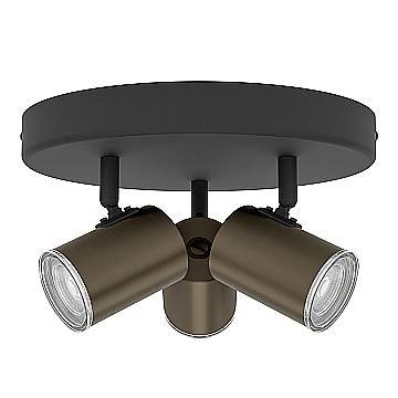 Spot Moderno Consuma 1 Acciaio Nero 3 Luci Gu10 Ip44 Spot Moderno Consuma 1 Acciaio Nero 3 Luci Gu10 Ip44