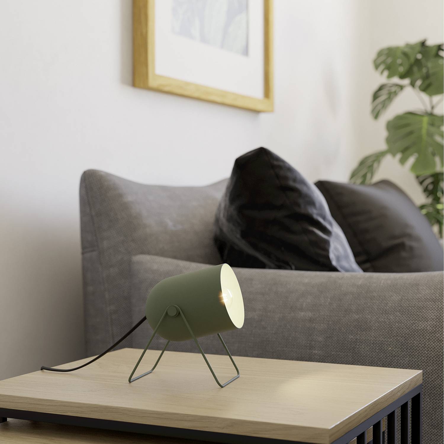 Lampada Scrivania Contemporaneo Tilston Acciaio Verde 1 Luce E14 Ip20 44136