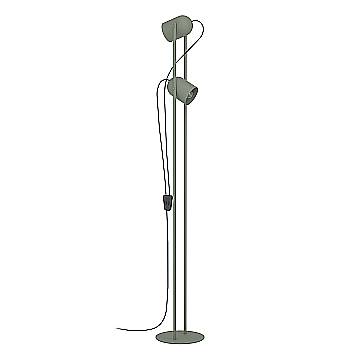 Piantana Industrial Minimal Tilston Acciaio Verde 2 Luci E14 Ip20