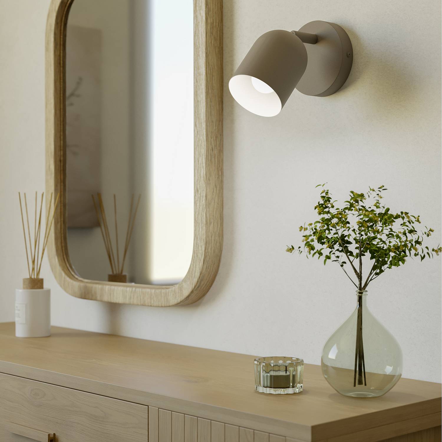 Faretti E Spot Moderno Tilston Acciaio Marrone 1 Luce E14 Ip20 44161