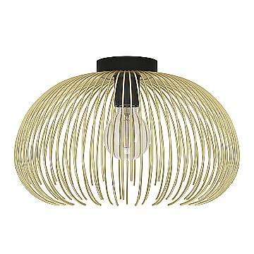 Plafoniera Industrial-Nordico Acciaio Nero E Oro 1 Luce E27 Plafoniera Industrial-Nordico Acciaio Nero E Oro 1 Luce E27