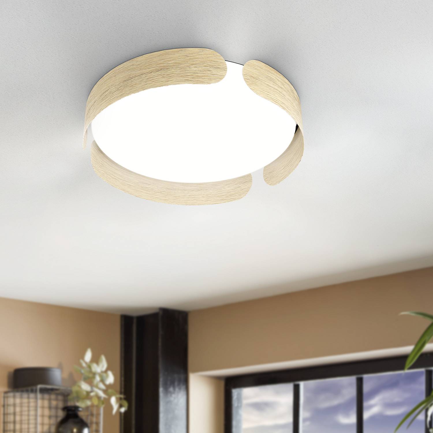 Plafoniera Moderna Valcasotto Metallo Bianco Plastica Led 20W 2400Lm Ip20 901827