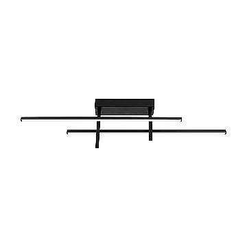 Plafoniera Moderna Trepiliano Alluminio Nero Plastiche Bianche Led 20W 2500Lm