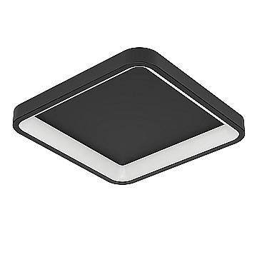 Plafoniera Moderna Loretello-Z Acciaio Nero Plastiche Bianche Led 20W 2500Lm