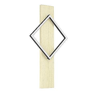 Applique Rustica Country Boyal Metallo Marrone Plastiche Bianche Led 13W 1750Lm