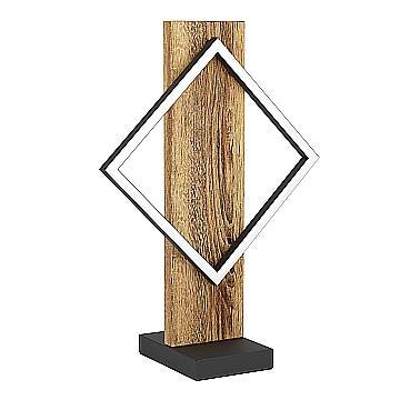 Lampada Scrivania Rustico Country Boyal Metallo Nero Plastiche Bianche Led 13W