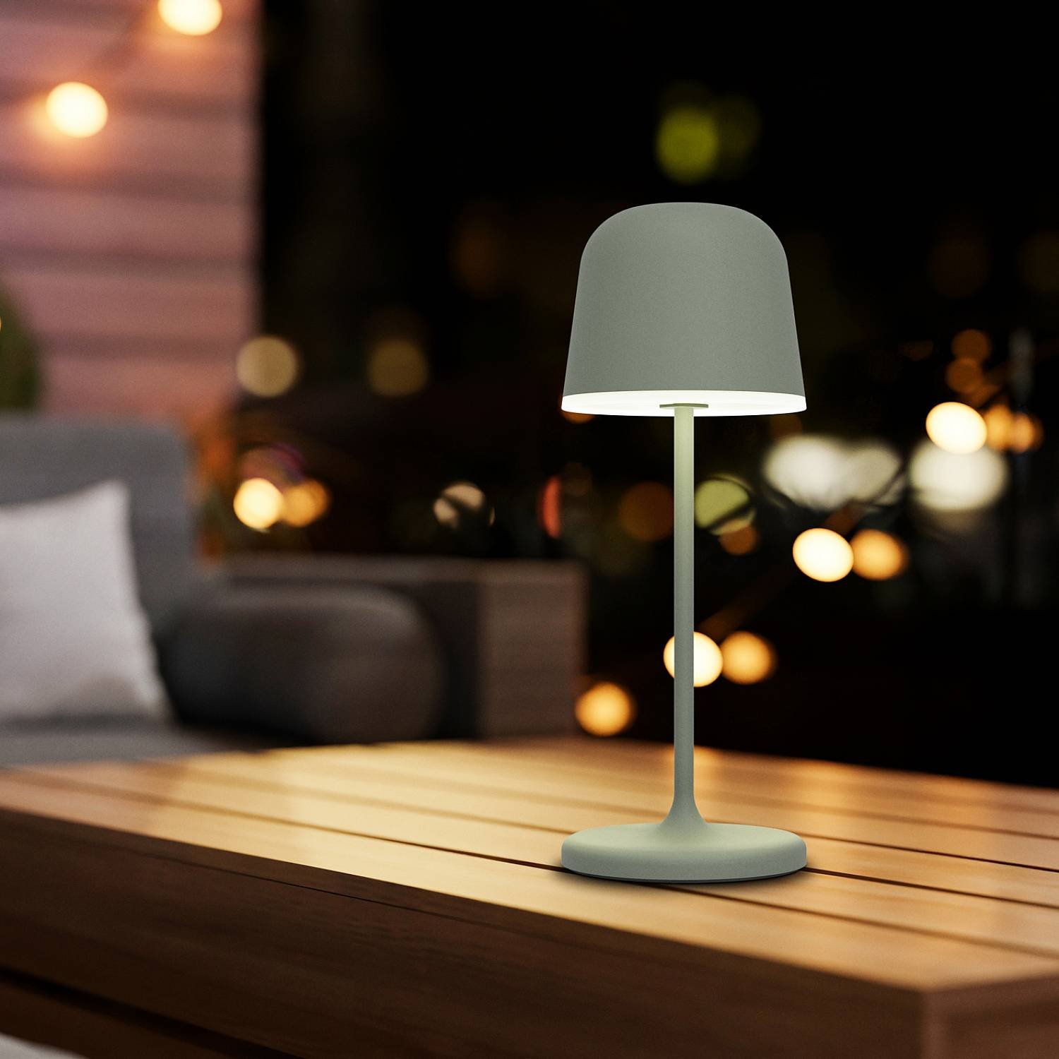 Lampada Ricaricabile Moderna Mannera-S Acciaio Verde Led 1,8W 170Lm Ip54 901939