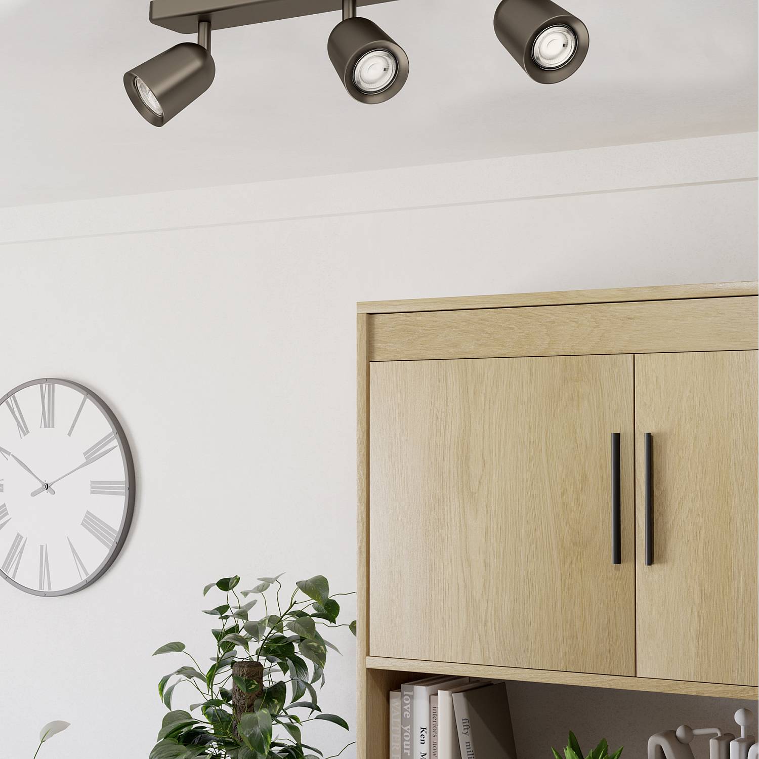 Faretti E Spot Moderno Camaldoli Acciaio Bronzo 3 Luci Gu10 Ip20 901951