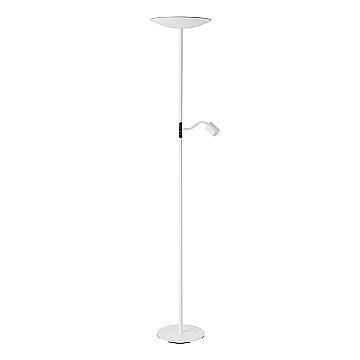 Piantana Minimal Conivarino Acciaio Bianco 2 Luci Led 30,5W 3150+480Lm