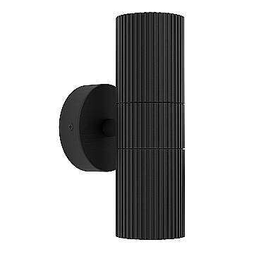Applique Esterno Moderno Tomelloso Alluminio Nero Trasparente 2 Luci Gu10 Ip44 Applique Esterno Moderno Tomelloso Alluminio Nero Trasparente 2 Luci Gu10 Ip44