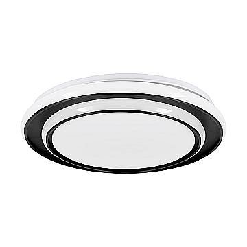 Plafoniera Moderna Moschetta Acciaio Nero Plastiche Bianche Led 24W 2800Lm Ip20 Plafoniera Moderna Moschetta Acciaio Nero Plastiche Bianche Led 24W 2800Lm Ip20