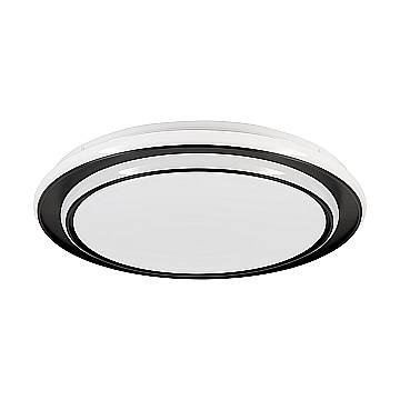 Plafoniera Moderna Moschetta Acciaio Nero Plastiche Bianche Led 36W 4800Lm Ip20 Plafoniera Moderna Moschetta Acciaio Nero Plastiche Bianche Led 36W 4800Lm Ip20