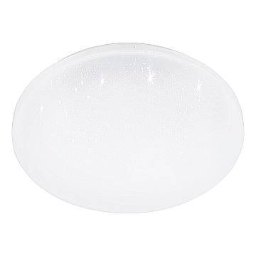 Plafoniera Moderna Frania-Ip Acciaio Bianco Plastica Cristallo 18W 2100Lm Ip44