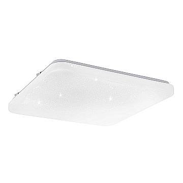 Plafoniera Frania-Ip Acciaio Bianco Plastica Cristallo Led 18W 2100Lm Ip44