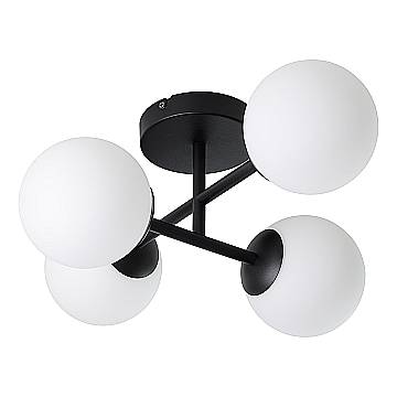 Plafoniera Contemporanea Castrovido Acciaio Nero Bianco 4 Luci G9 4,2 Ip44 Plafoniera Contemporanea Castrovido Acciaio Nero Bianco 4 Luci G9 4,2 Ip44
