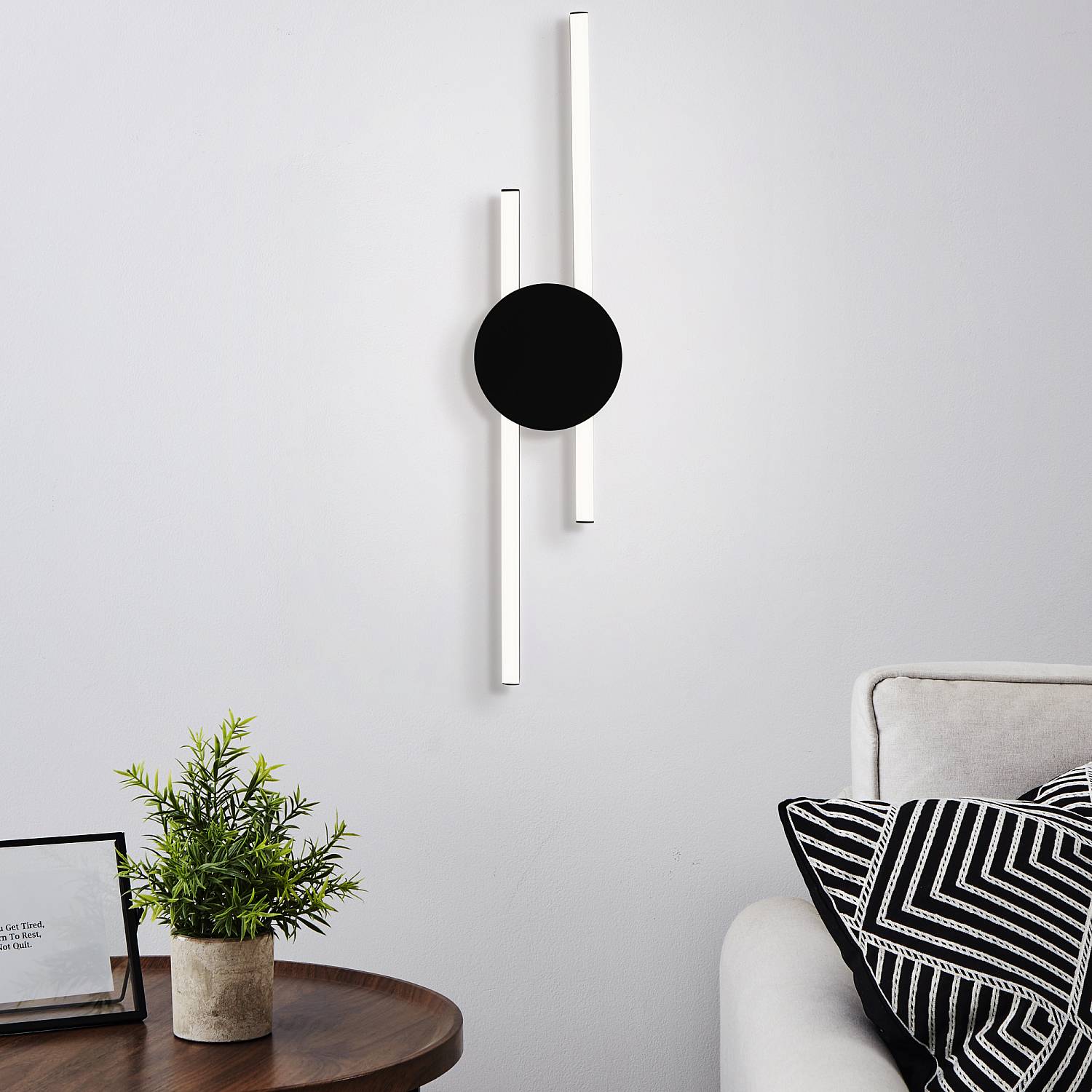 Plafoniera Moderna Venticello Alluminio Nero 2 Luci Led 20,91W 2400+135Lm Ip20 902123