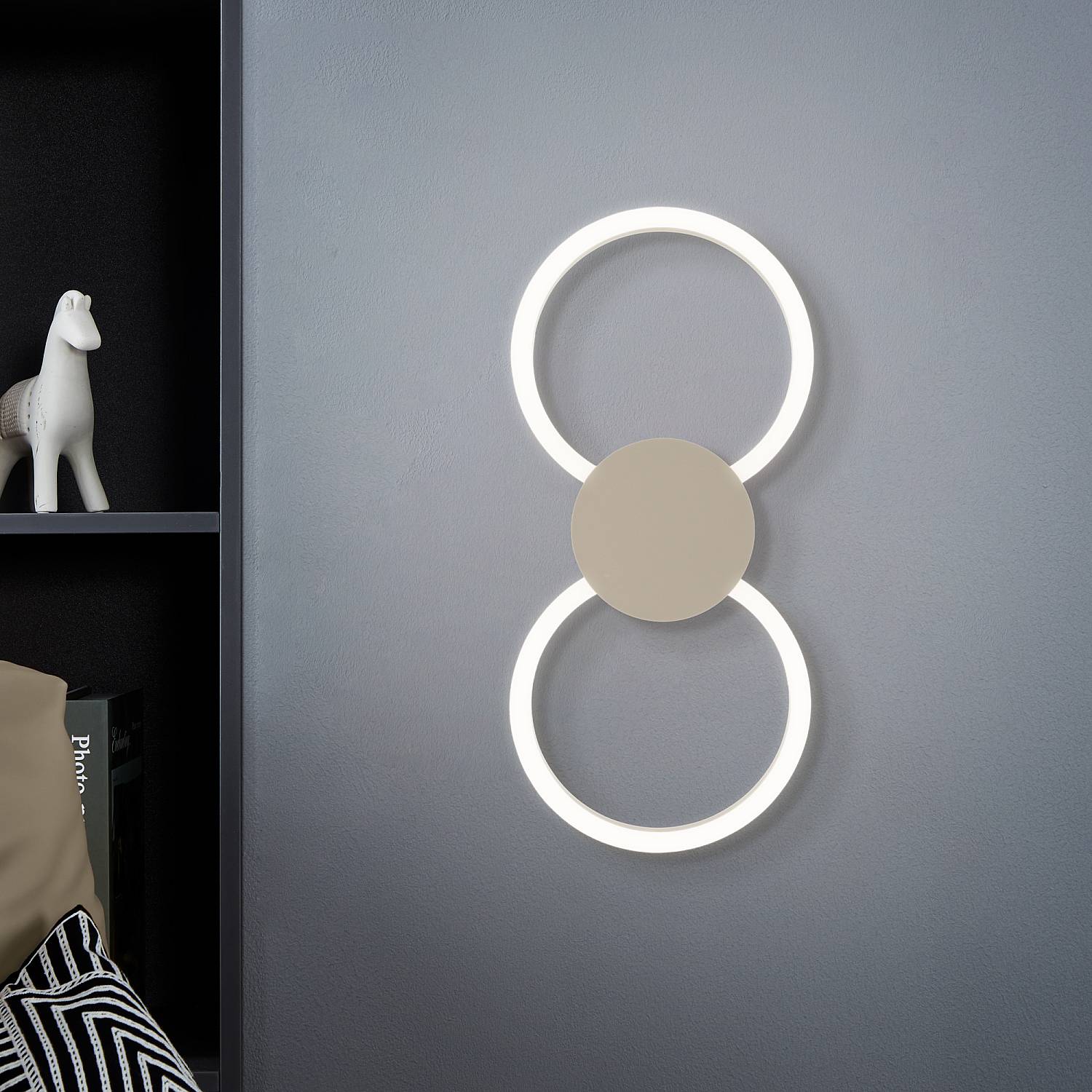 Plafoniera Moderna Venticello 1 Alluminio Marrone 2 Luci Led 20,9W 2400+135Lm 902127