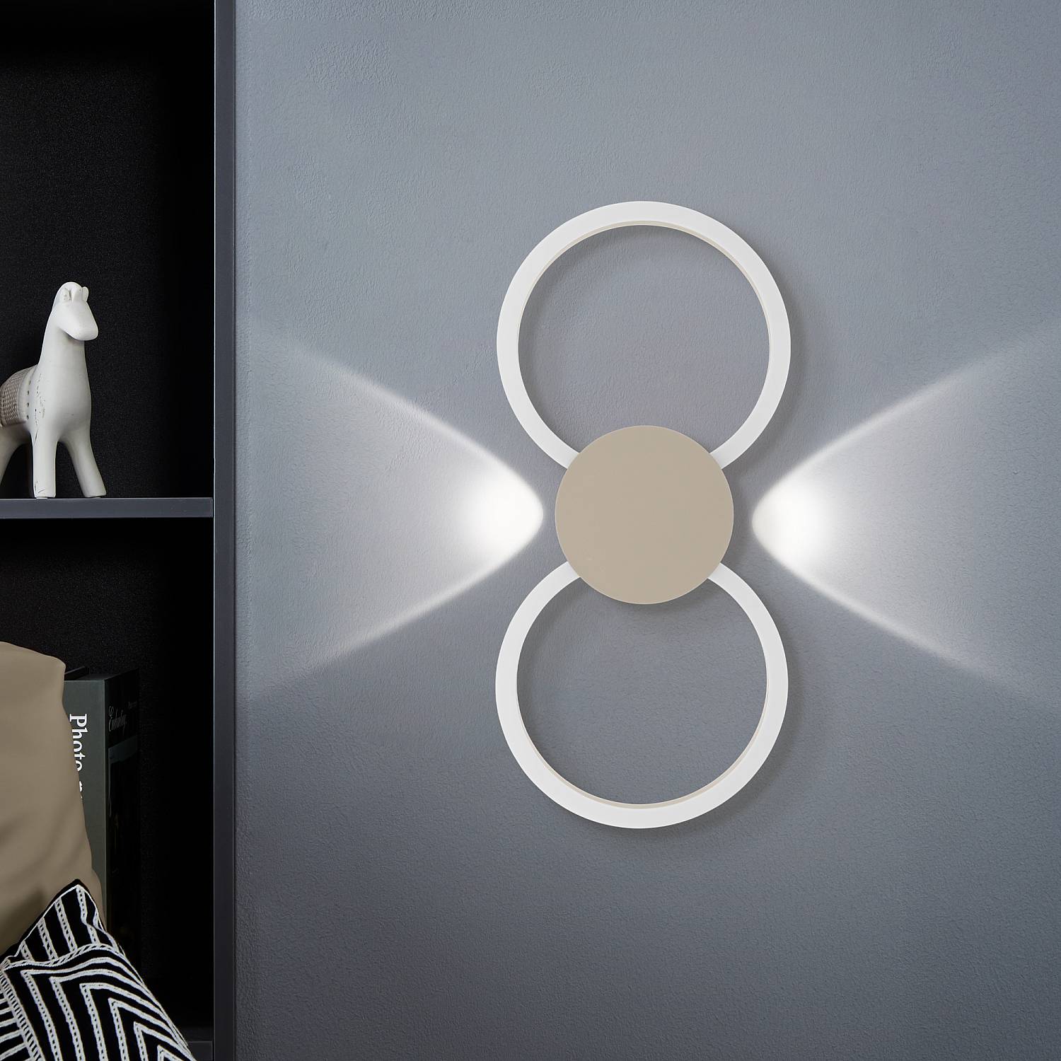Plafoniera Moderna Venticello 1 Alluminio Marrone 2 Luci Led 20,9W 2400+135Lm 902127