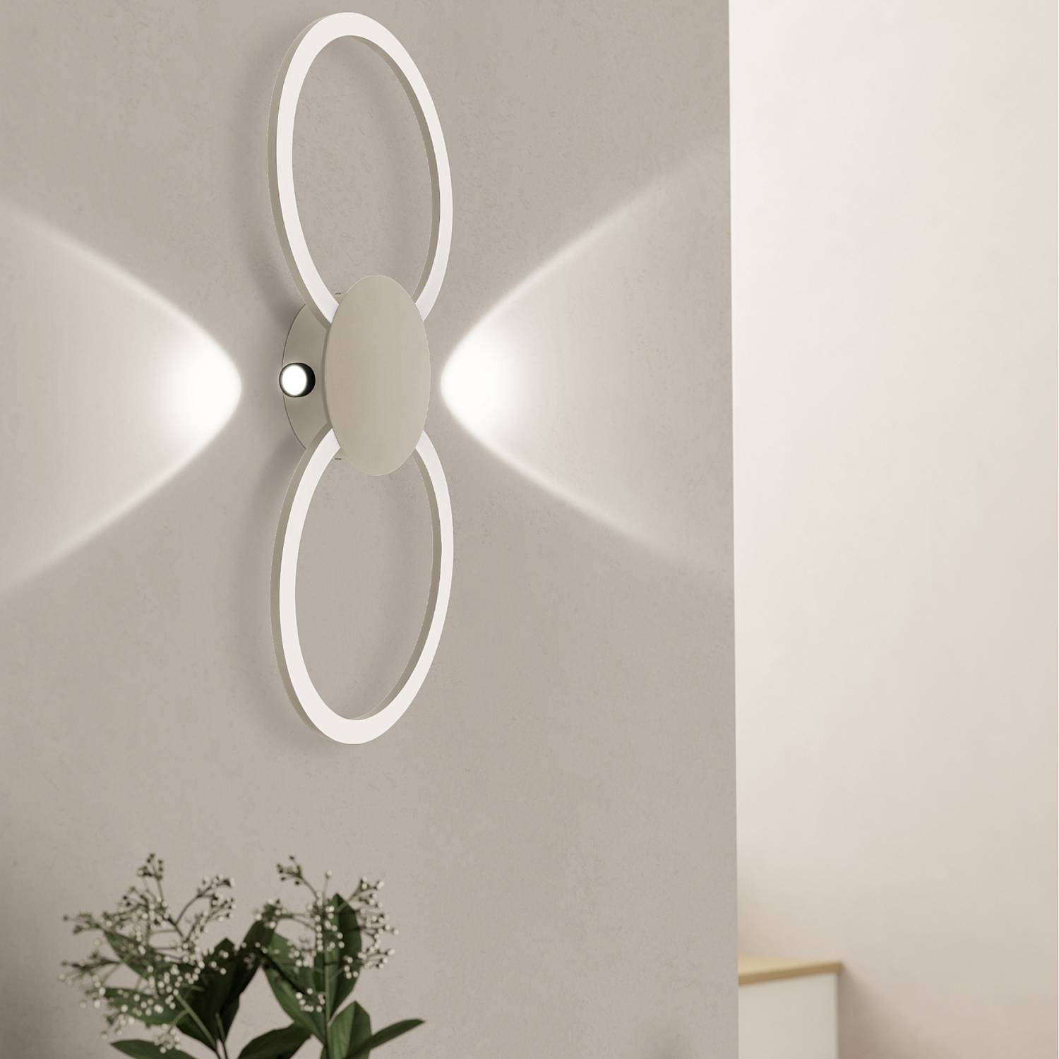 Plafoniera Moderna Venticello 1 Alluminio Marrone 2 Luci Led 20,9W 2400+135Lm 902127