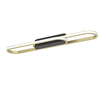 Plafoniera Moderna Conivarena Metallo Nero Plastiche Bianche Led 20W 2500Lm Ip20