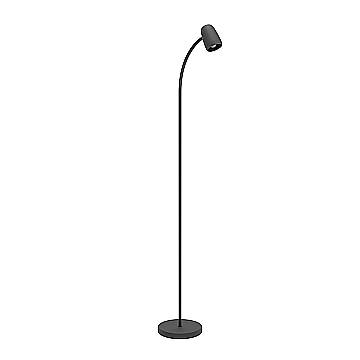 Piantana Industrial Minimal Carlo Acciaio Nero 1 Luce E14 Ip20