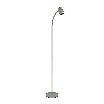 Piantana Industrial Minimal Carlo Acciaio Verde 1 Luce E14 Ip20