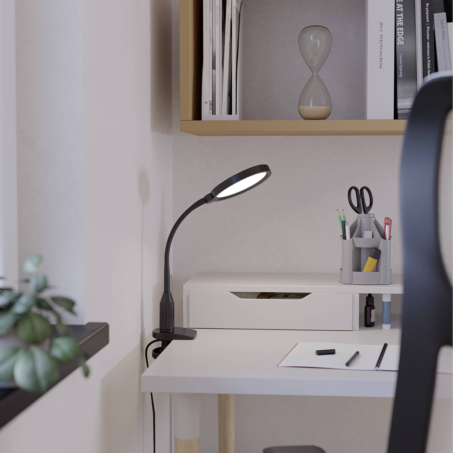 Lampada Scrivania Moderna Lauro Plastiche Nere Led 5,5W 600Lm 902174