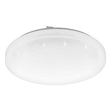 Plafoniera Moderna Frania-Z Acciaio Bianco Plastica Cristallo Led 15W