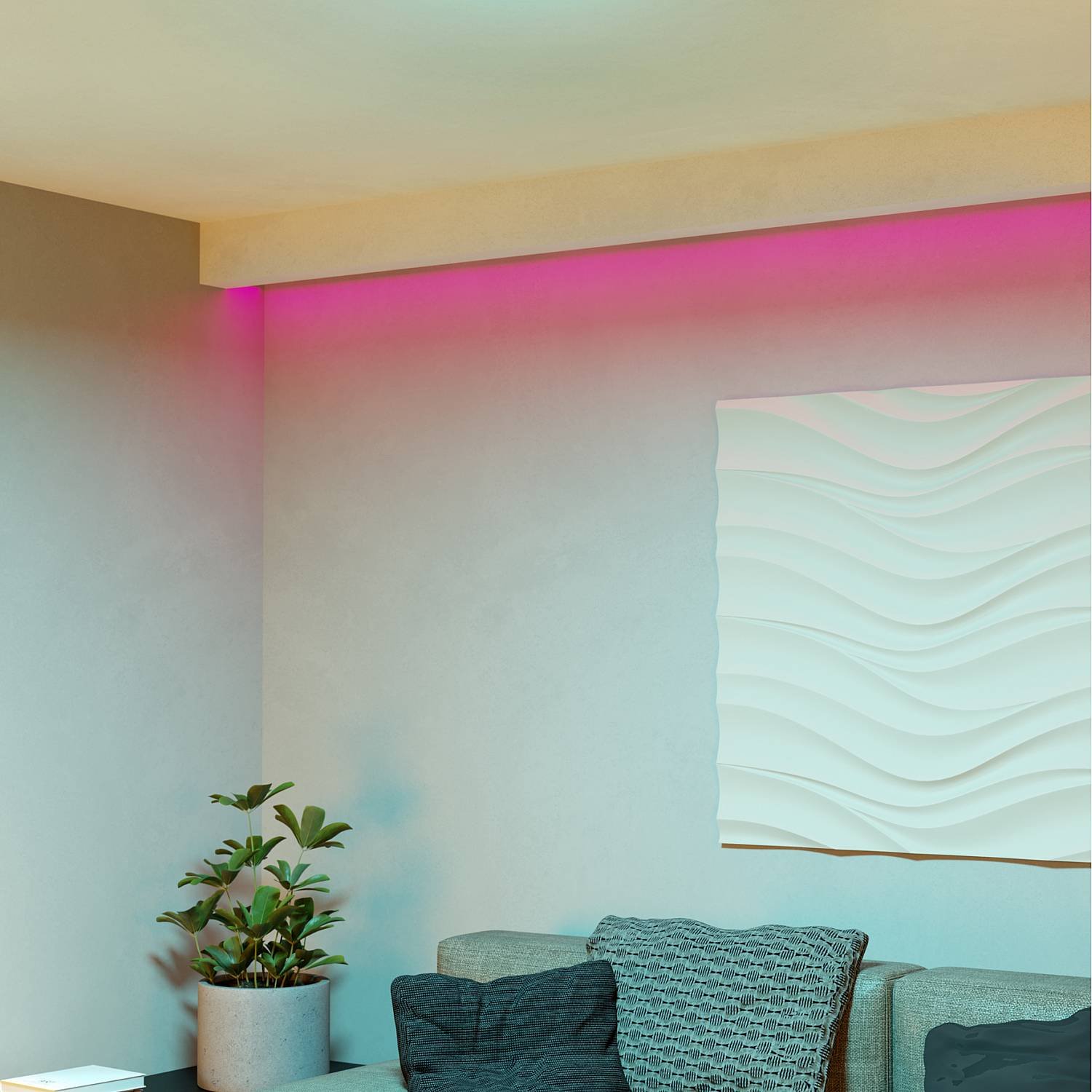 Plafoniera Moderna Frania-Z Acciaio Bianco Plastica Cristallo Led 24W Ip20 902197