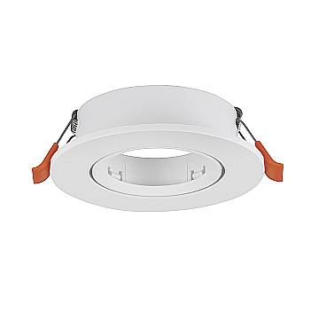 Faretto Incasso Moderno Barranco Gu10 Plastiche Bianche 1 Luce Gu10 Ip20