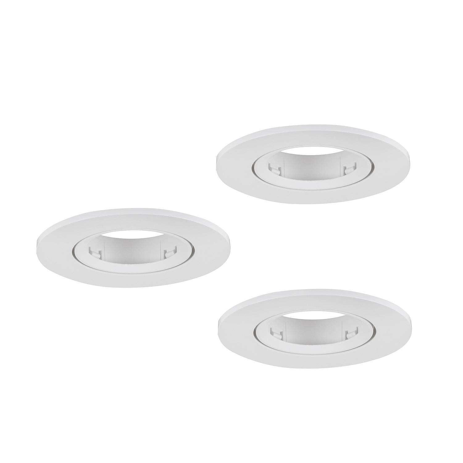 Faretto Incasso Moderno Barranco Gu10 Plastiche Bianche 3 Luci Gu10 Ip20 902225