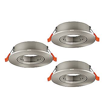 Faretto Incasso Moderno Barranco Gu10 Plastiche Grige 3 Luci Gu10 Ip20