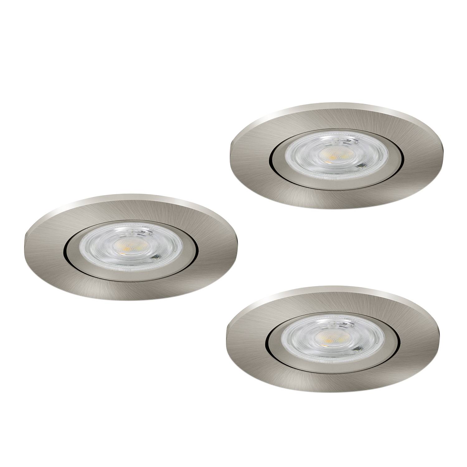 Set 3 Faretti Incasso Barranco Gu10 Plastiche Grigie 3 Luci Gu10 4,5 Ip44 902253