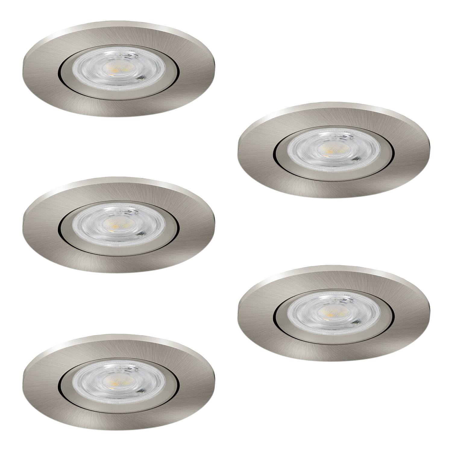 Faretto Incasso Moderno Barranco Plastiche Grige 5 Luci Led 4,5W 5X450Lm Ip20 902269
