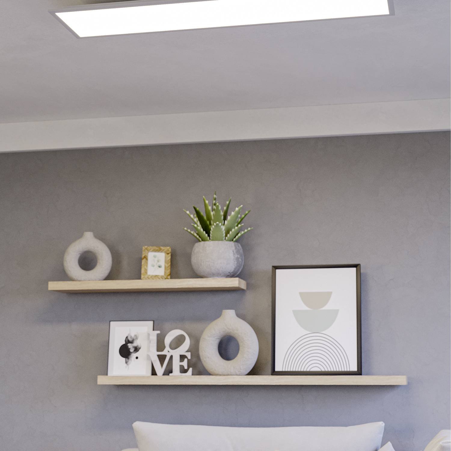 Plafoniera Moderna Moradillo-R Acciaio Bianco Plastica Led 33,5W 4300Lm Ip20 902302