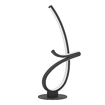 Lampada Scrivania Moderna Cardoncito Acciaio Nero Led 12W 1400Lm Ip20