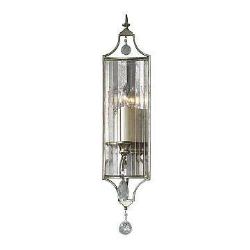Applique Contemporanea Gianna Cristallo Argento Dorato Vetro Oro 1 Luce E14