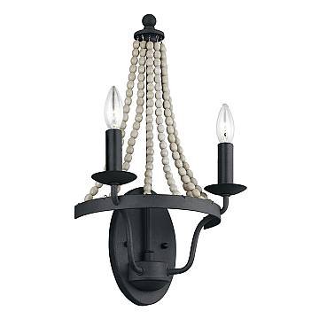 Applique Classica Nori Acciaio Zinco Scuro Anticato Legno Grigio 2 Luci E14 Applique Classica Nori Acciaio Zinco Scuro Anticato Legno Grigio 2 Luci E14