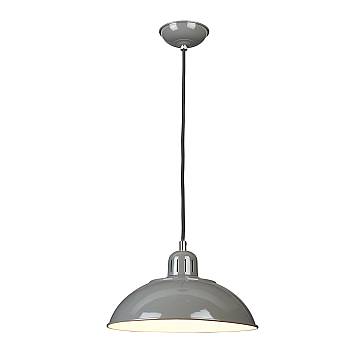 Sospensione Contemporanea Franklin Acciaio Grigio 1 Luce E27 Sospensione Contemporanea Franklin Acciaio Grigio 1 Luce E27