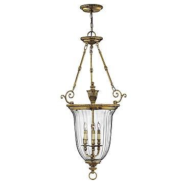 Lampadario Contemporaneo Cambridge In Ottone Brunito Vetro 3 Luci E14