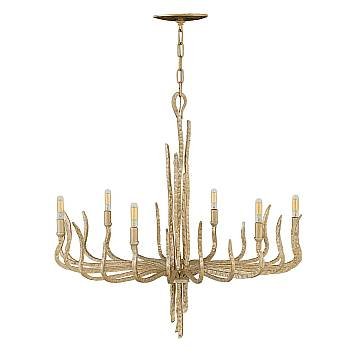 Lampadario Industrial Nordico Spyre Acciaio Oro Champagne 6 Luci E14 Lampadario Industrial Nordico Spyre Acciaio Oro Champagne 6 Luci E14
