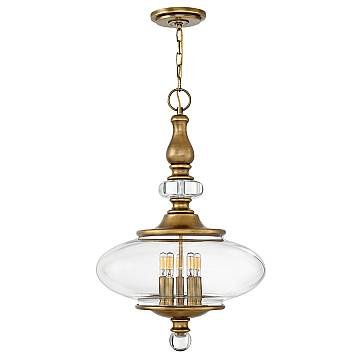 Lampadario Contemporaneo Wexley Acciaio Ottone Antico 5 Luci E14