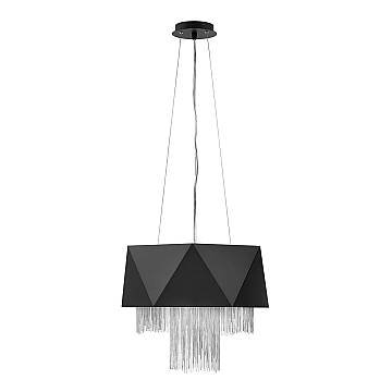 Lampadario Contemporaneo Zuma In Acciaio Nero Satinato Argento 6 Luci E27 Lampadario Contemporaneo Zuma In Acciaio Nero Satinato Argento 6 Luci E27